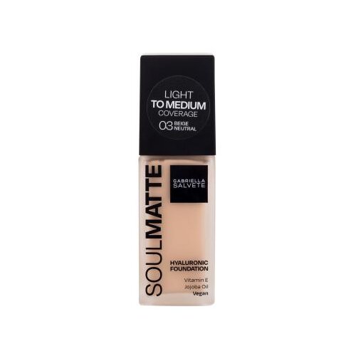 Gabriella Salvete Soulmatte Hyaluronic Foundation vlažilen in mat puder 30 ml Odtenek 03 neutral beige Cene