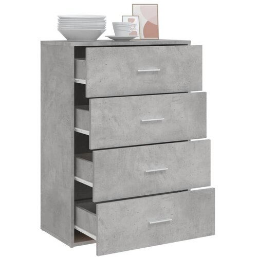  Komoda siva boja betona 60x31x84 cm od konstruiranog drva Slike