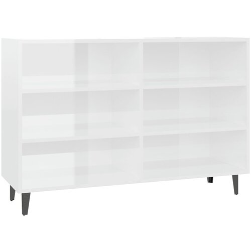 Maison Chic Komoda - Predalnik visok sijaj bela 103,5x35x70 cm iverna plo&amp;scaron;ča, (21722307) Slike