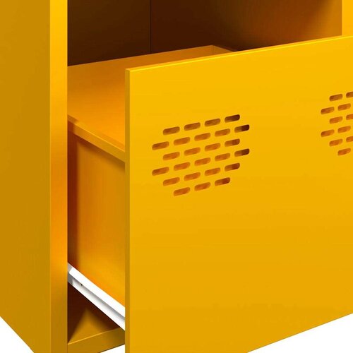 VidaXL Visoka omara gorčično rumena 39x35x103,5 cm jeklo Slike