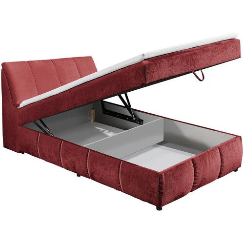 MID.YOU POSTELJA Z VZMETNICO 120 cm x 200 cm , tekstil, leseni material rdeča Slike