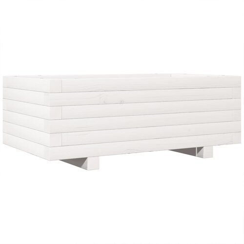  Vrtna sadilica bijela 70 x 40 x 26,5 cm od masivne borovine Slike