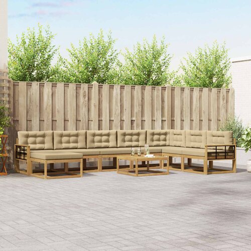  Set vanjskih sofa 9 kom. Bijela i bež Cijene