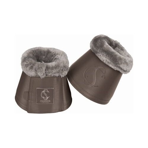 ESKADRON Skakalni zvonci za kopita SOFTSLATE FAUXFUR, smoke taupe - S Slike