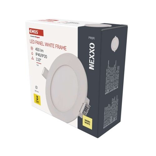  LED vgradno svetilo NEXXO, okroglo, belo, 7W, toplo bela Slike