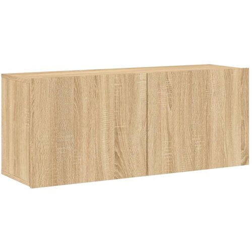 Maison Chic Stenska TV omarica - TV stojalo - Televizijska omarica sonoma hrast 100x30x41 cm, (21701176) Slike