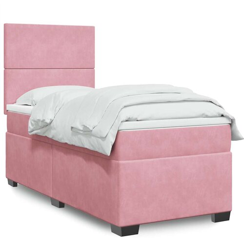  Box spring krevet s madracem ružičasti 90x190 cm bar&scaron;unasti Cijene