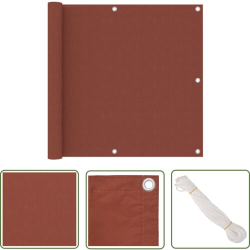  The Living Store Balkonsko platno terakota 90x500 cm oksford blago - Balkonsko Platno, (21742773) Slike