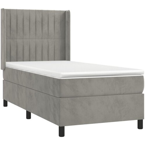  box spring s madracem LED svjetlosivi 100x200 cm bar&amp;scaron;un Slike