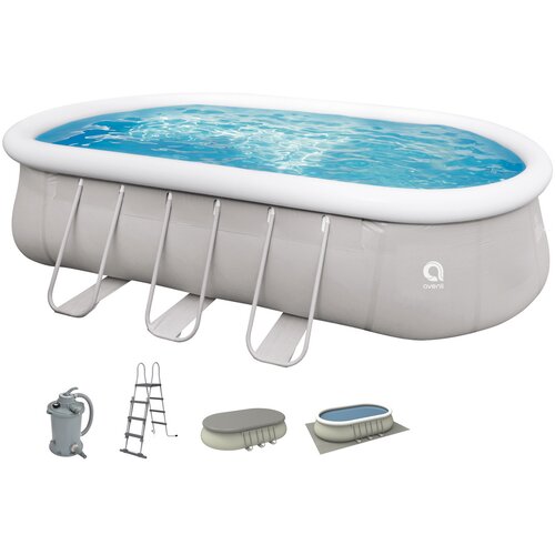 Avenli Montažni bazen ovalni 6.1m x 3.6m x 1.22m set + pumpa Slike