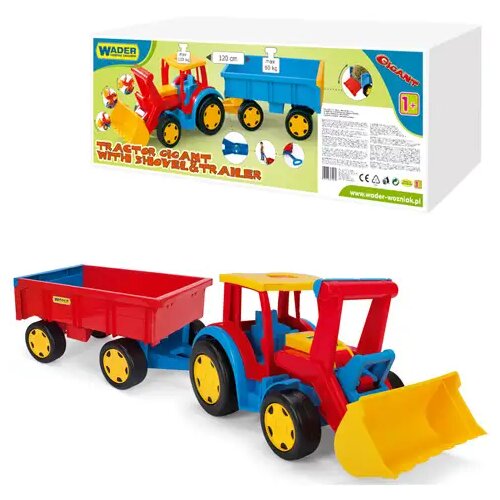 Wader Ogromni traktor s prikolicom i prednjim utovarivačem - 110cm - Cijene