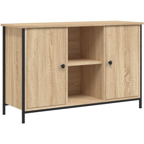 Maison Chic TV omarica - TV stojalo - Televizijska omarica sonoma hrast 100x35x65 cm inženirski les, (21699334) Slike