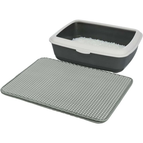 Trixie eva podloga za toalet za mačke 45x35cm siva Slike