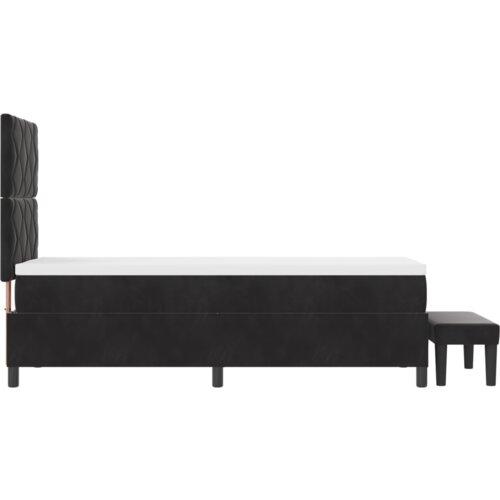 Box Spring Krevet s Madracem i Klupom Crni 80x200 cm Bar&amp;scaron;un Slike