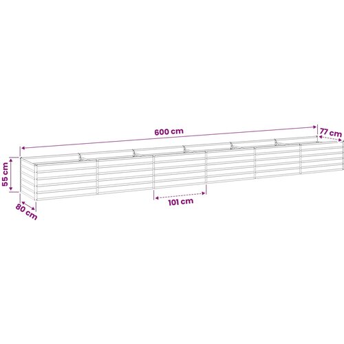  Povi&amp;scaron;eni vrtni krevet Prirodna 600 x 80 x 55 cm Slike
