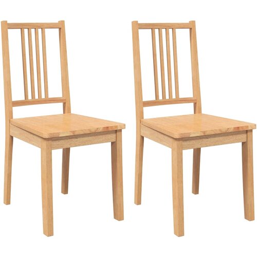 Maison Chic Jedilni stoli - Vzorci stoli 2 kosa Naravni masivni lesni kavčuk A365, (22032761) Cene