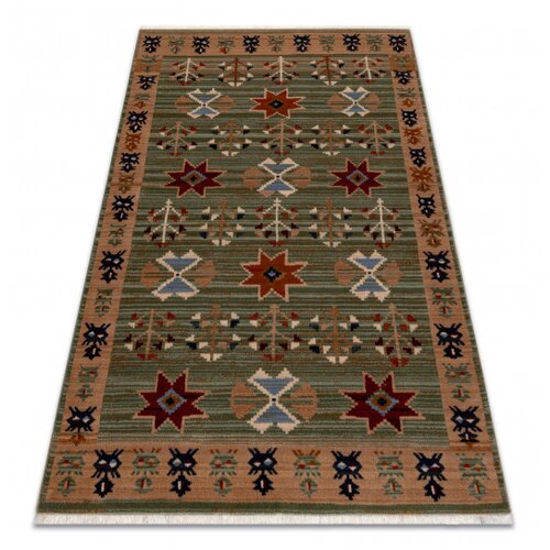 RugsX Volnena preproga KESHAN Čopki, etnični, orientalski 1250/53565 zelena / oranžna 120x145 cm, (5000186678) Cene