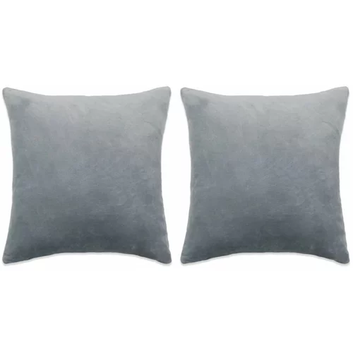  Set jastuka od velura 2 kom 45x45 cm sivi