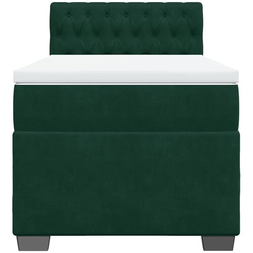 Box spring krevet s madracem tamnozeleni 90x190 cm bar&amp;scaron;unasti Slike
