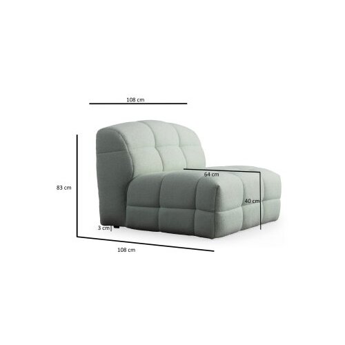 Atelier Del Sofa Fotelja Pescara O1, 108 x 108 x 83 cm, Menta Slike