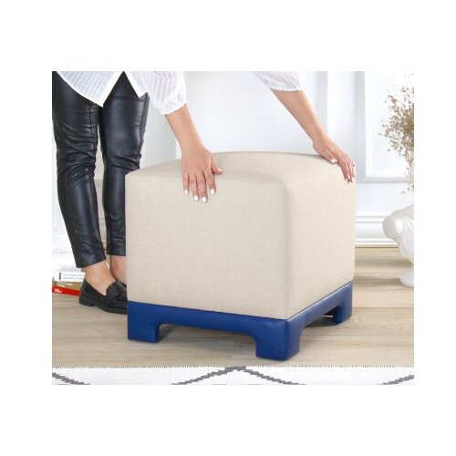 Atelier Del Sofa tabure lenover cream blue Cene