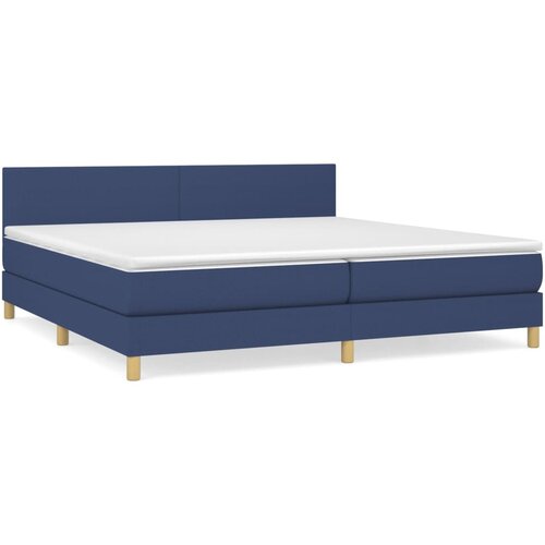 Maison Chic Box spring postelja - Vzmetna postelja z vzmetnico moder 200x200 cm blago SL19192, (21879711) Cene