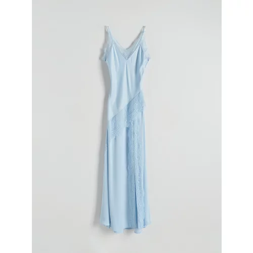 Reserved - Maxi haljina u stilu negližea - bljedoplavo