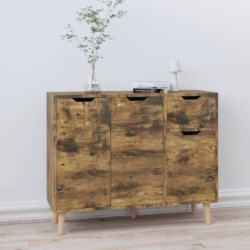  Komoda boja dimljenog hrasta 90 x 30 x 72 cm konstruirano drvo Cijene