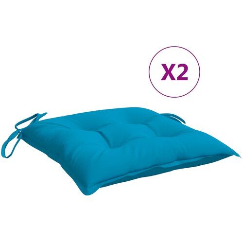 VidaXL Jastuci za stolice 2 kom svjetloplavi 40 x 40 x 7 cm od tkanine Slike