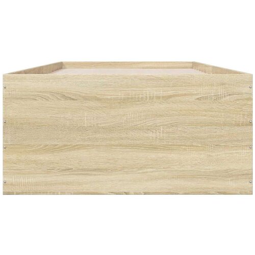 VidaXL Okvir za krevet boja hrasta 75x190 cm od konstruiranog drva Slike