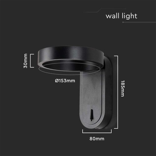  LED zidno svetlo LED/5W/230V 3000K/4000K crno Slike