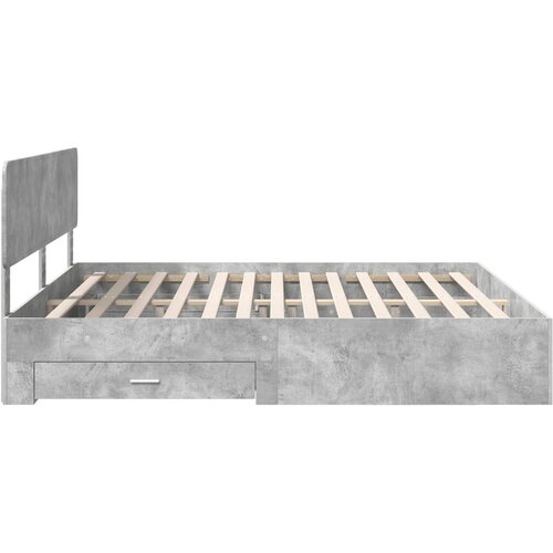  Krevetna konstrukcija s ladicama Betonski sivi 200 x 200 cm Siva 203 x 203 x 90 cm Slike