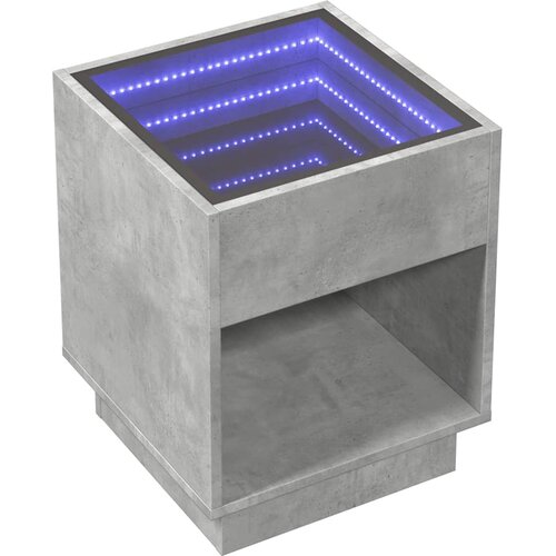  Stolić s beskonačnim LED siva boja betona 40x40x50 cm Slike