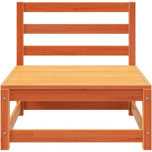 VidaXL Vrtne sofe bez naslona za ruke 3 kom smeđe 70x70x67cm borovina Slike