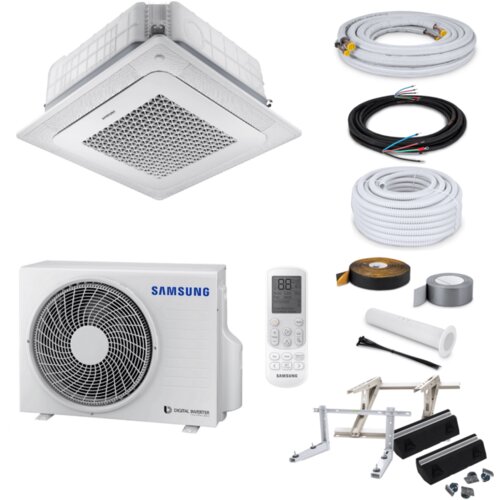 Samsung AC035RNNDKG/EU&amp;ndash;AC035RXADKG/EU 3.5kW Windfree stropna kasetna klima z montažo Slike