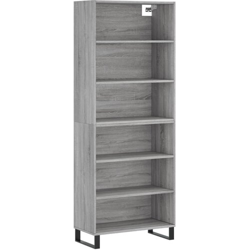 Maison Chic Visoka Komoda - Predalnik siva sonoma 69,5x32,5x180 cm inženirski les, (21721828) Slike