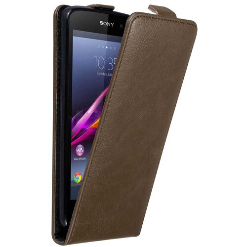 Cadorabo Ohi&scaron;je, združljivo z Sony Xperia Z1 v kava rjava - Za&scaron;čitni ovitek v obliki flipa z magnetnim zapiranjem, (20564062) Cene
