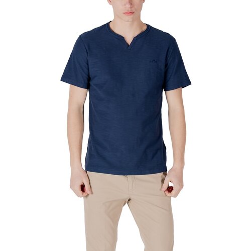Antony Morato Polo majice dolgi rokavi REGULAR FIT WITH EMBROIDERED LOGO MMKS02483-FA100246 Modra Slike