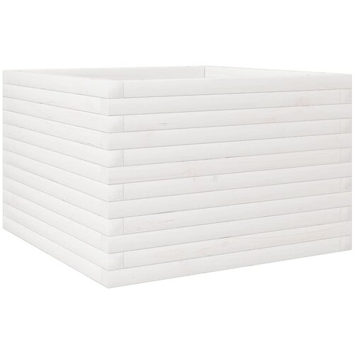 Maison Chic Vrtno cvetlično korito - Cvetlični Lonec belo 70x70x45,5 cm trdna borovina, (21788955) Cene