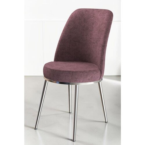 Hanah home set trpezarijskih stolica Dexa 2 kom, puder roze tkanina Babyface, hromirane metalne noge Cene