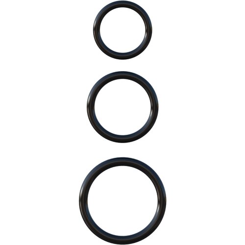 Pipedream Fantasy C-Ringz Silicone 3-Ring Stamina Set Black Slike