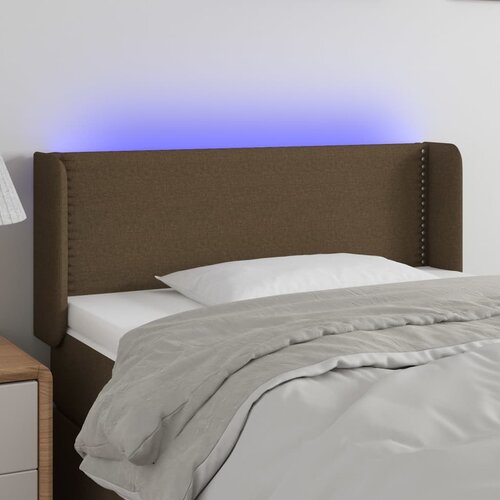  LED Uzglavlje tamnosmeđe 103x16x78/88 cm od tkanine Cijene