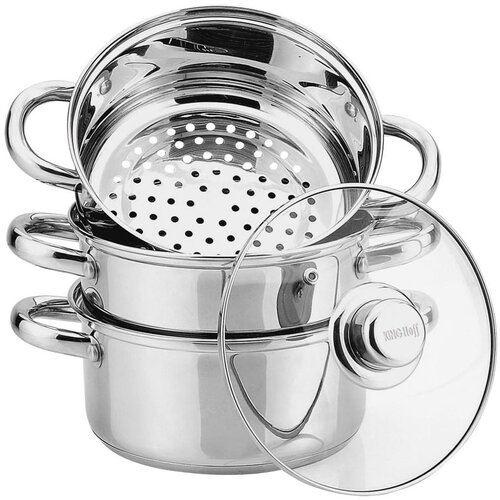 Shumee lonci za kuhanje na pari 7L 4 elementi 20CM kinghoff KH-3321, (21384642) Cene