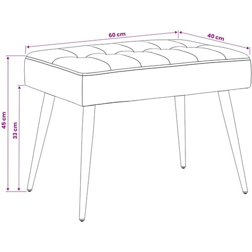  Klupa s gumbastim tkanjem Vinska crvena 60 x 40 x 45 cm Bar&amp;scaron;un Slike