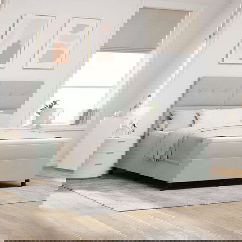 Box Spring Krevet s Madracem Svjetlosiva 160x200 cm Bar&amp;scaron;un Slike