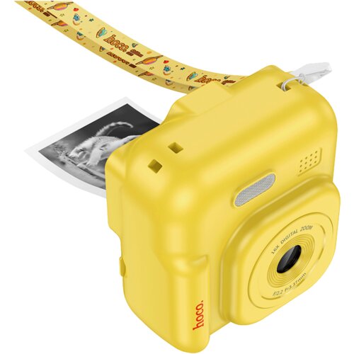Hoco. Dječija kamera sa &amp;scaron;tampačem DV211, 2&amp;quot;, IPS LCD, 1080p, Žuta Slike