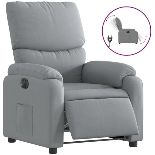 Maison Chic Električni naslanjač - Relax naslanjač svetlo sivo blago, (22062636) Slike