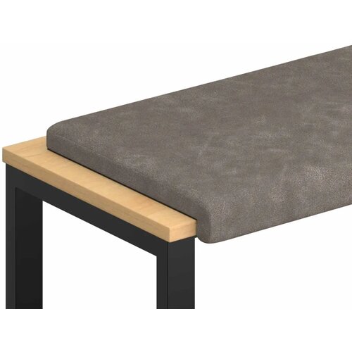  Jastučić za klupu Umjetna koža Siva Dubina 35 cm - Siva 60 x 38 x 6 5 cm Slike