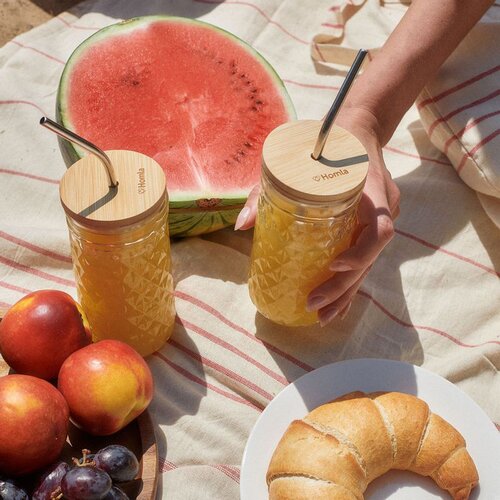  Čaše sa slamčicom JOCU SUMMER 4pcs 0.30l - HML Cene