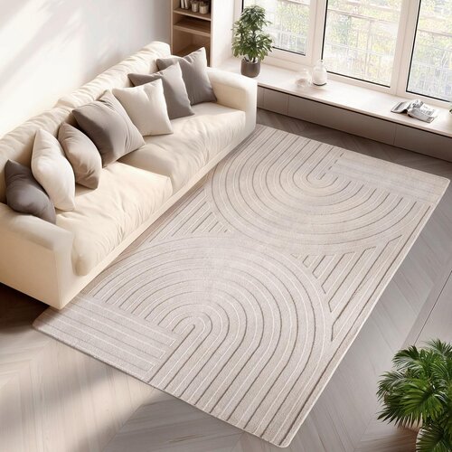 Novel Ravno Tkana Preproga Pompei, Krem Barva, 120x170cm Slike